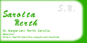 sarolta merth business card